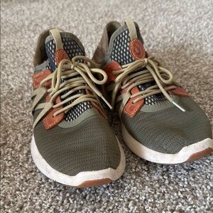 OluKai Green Brown Athletic Shoes Breathable Mesh Design